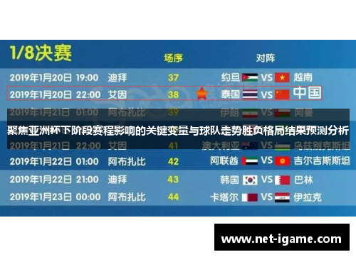 聚焦亚洲杯下阶段赛程影响的关键变量与球队走势胜负格局结果预测分析 聚焦亚洲杯下阶段赛程影响的关键变量与球队走势胜负格局结果预测分析